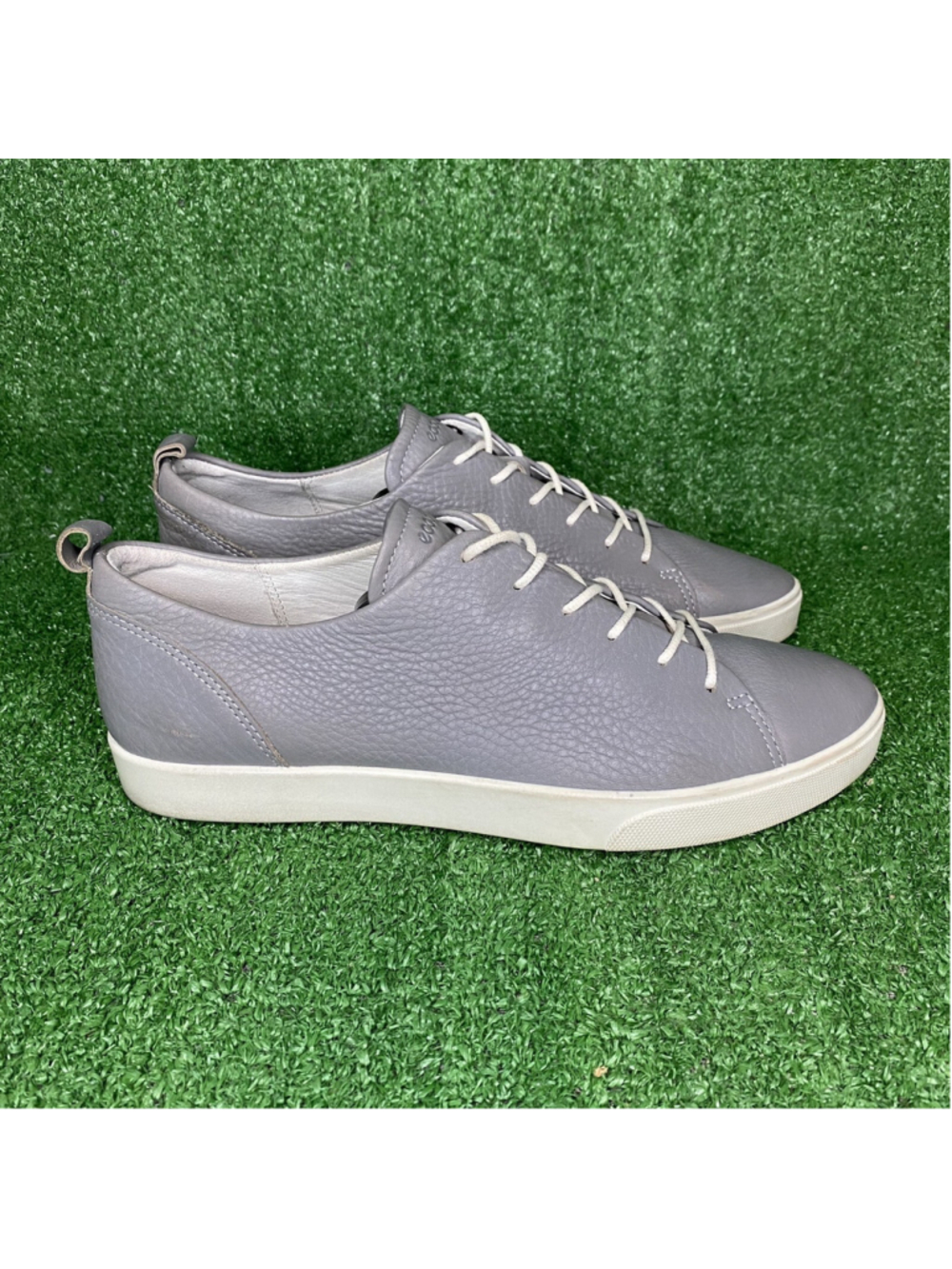ECCO Women’s Gray Soft Leather Comfort Shoes Sneakers Size EU 40 US 9-9.5 M